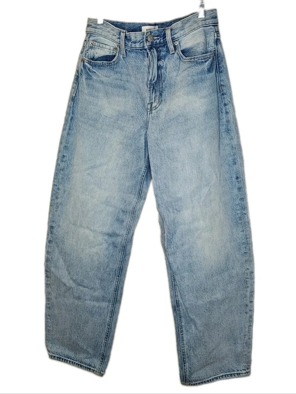Pistola Jeans Woman 28 Wes Barrel Curvy Leg Clever Wash Light Blue Denim 30/29"